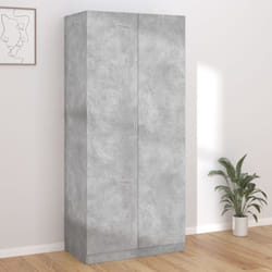 Garde-robe Gris béton 90x52x200 cm Bois d'ingénierie