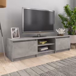 vidaXL Meuble TV Gris béton 140x40x35,5 cm Bois d'ingénierie - TU