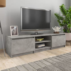 vidaXL Meuble TV Gris béton 140x40x35,5 cm Bois d'ingénierie - TU