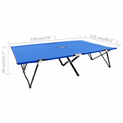 VidaXL 47759 chaise d'extérieur Linge Siège rembourré Tissu, Polyester Bleu - Vue supplémentaire 8