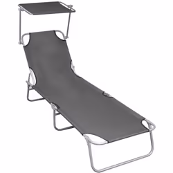VidaXL 47772, Linge, Siège rembourré, Aluminium, Polyester, Gris, 120 kg, 575 mm