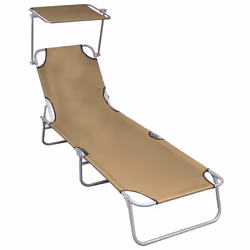 VidaXL 47773, Linge, Siège rembourré, Aluminium, Polyester, Taupe, 120 kg, 575 mm