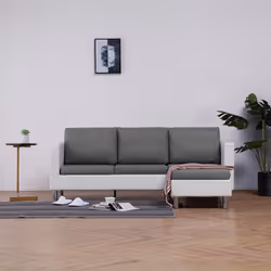 VidaXL 282285 canapé Gris, Blanc