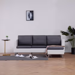 VidaXL 282286 canapé Gris, Blanc