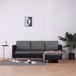 VidaXL 282287 canapé Noir, Gris