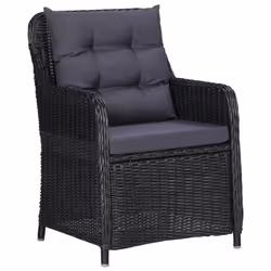 VidaXL 46548 chaise d'extérieur Terrace Siège rembourré Polyester Noir, Gris