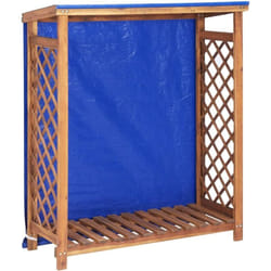 Remise à bois de chauffage 105x38x115 cm Bois d'acacia solide