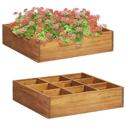 vidaXL Lit surélevéde jardin à herbes Bois d'acacia massif 60x60x15 cm - TU