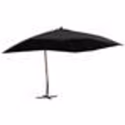 vidaXL Parasol suspendu avec mât en bois 400x300 cm Noir - TU