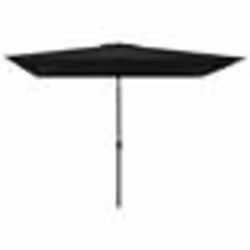 vidaXL Parasol d'extérieur avec mât en métal 300x200 cm Noir
