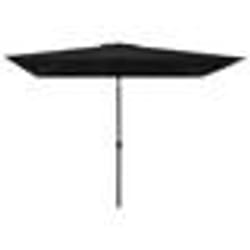 vidaXL Parasol d'extérieur avec mât en métal 300x200 cm Noir