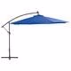 vidaXL Parasol de jardin en porte-à-faux avec mât en aluminium bleu - TU