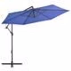 vidaXL Parasol de jardin en porte-à-faux avec mât en aluminium bleu - TU