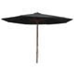 vidaXL Parasol d'extérieur avec mât en bois 350 cm Noir - TU