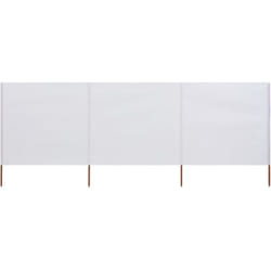 Vidaxl - Paravent 3 panneaux Tissu 400 x 80 cm Blanc sable