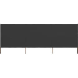 vidaXL Paravent 3 panneaux Tissu 400 x 80 cm Anthracite - TU