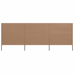 vidaXL Paravent 3 panneaux Tissu 400 x 80 cm Taupe - TU