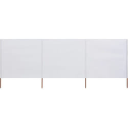 Vidaxl - Paravent 3 panneaux Tissu 400 x 160 cm Blanc sable