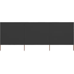 Vidaxl - Paravent 3 panneaux Tissu 400 x 160 cm Anthracite