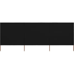 Vidaxl - Paravent 3 panneaux Tissu 400 x 160 cm Noir