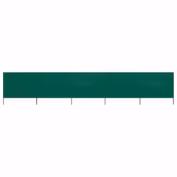 vidaXL Paravent 5 panneaux Tissu 600 x 120 cm Vert - TU