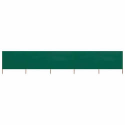 vidaXL Paravent 5 panneaux Tissu 600 x 120 cm Vert - TU