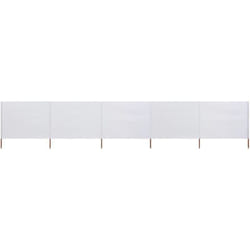 Vidaxl - Paravent 5 panneaux Tissu 600 x 160 cm Blanc sable