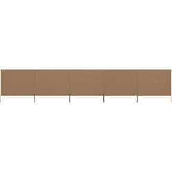 Vidaxl - Paravent 5 panneaux Tissu 600 x 160 cm Taupe