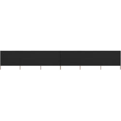 Vidaxl - Paravent 6 panneaux Tissu 800 x 80 cm Noir