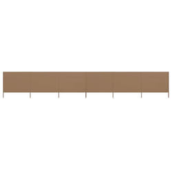 vidaXL Paravent 6 panneaux Tissu 800 x 120 cm Taupe - TU