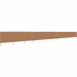 vidaXL Paravent 9 panneaux Tissu 1200 x 120 cm Taupe - TU
