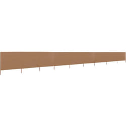 vidaXL Paravent 9 panneaux Tissu 1200 x 120 cm Taupe - TU