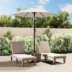 vidaXL Parasol Blanc sable 200x224 cm Aluminium - TU