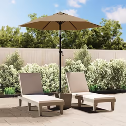 VidaXL 47207, Parasol résidentiel, Hexagonal, Gris foncé, Taupe, Polyester, Aluminium, Aluminium