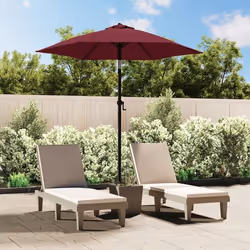 vidaXL Parasol Bordeaux 200x224 cm Aluminium - TU