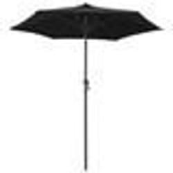 vidaXL Parasol Noir 200x224 cm Aluminium - TU