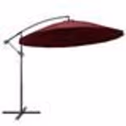 vidaXL Parasol suspendu avec poteau bordeaux 3 m - TU