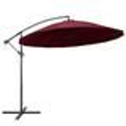 vidaXL Parasol suspendu avec poteau bordeaux 3 m - TU