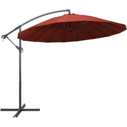 vidaXL Parasol suspendu avec poteau terre cuite 3 m - TU
