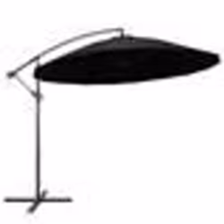 vidaXL Parasol suspendu avec poteau noir 3 m - TU