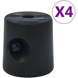 vidaXL Poids de tonnelle 4 pcs PE Noir