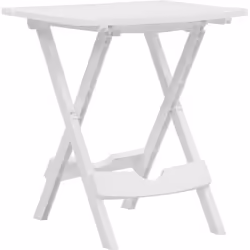 vidaXL Table pliable de jardin 45,5x38,5x50 cm Blanc - TU