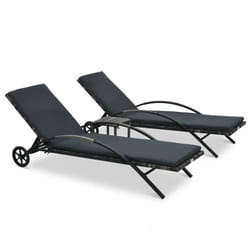 VidaXL 47747 chaise d'extérieur Linge Siège rembourré Polyuréthane, Acier Gris