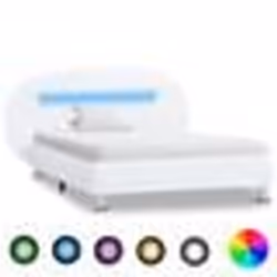 vidaXL Cadre de lit avec LED sans matelas blanc 100x200 cm - 100 x 200 cm
