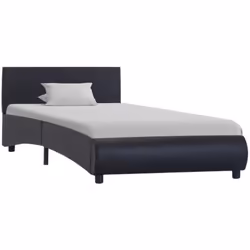 Ajoutez instantanément un goût moderne impressionnant à votre chambre à coucher avec notre cadre de lit en faux cuir ! Distin ...