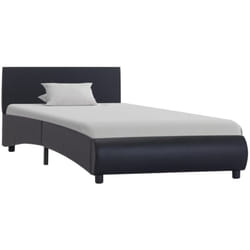 Cadre de lit avec LED sans matelas noir similicuir 90x200 cm vidaXL