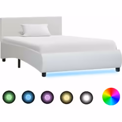 Ajoutez instantanément un goût moderne impressionnant à votre chambre à coucher avec notre cadre de lit en faux cuir ! Distin ...