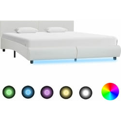 Cadre de lit avec LED sans matelas blanc 160x200 cm vidaXL