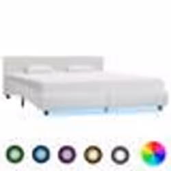 vidaXL Cadre de lit avec LED sans matelas blanc 180x200 cm - 180 x 200 cm