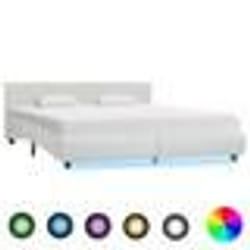 vidaXL Cadre de lit avec LED sans matelas blanc 180x200 cm - 180 x 200 cm